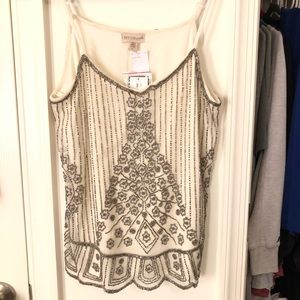 Hyde Park Beaded Cream Camisole